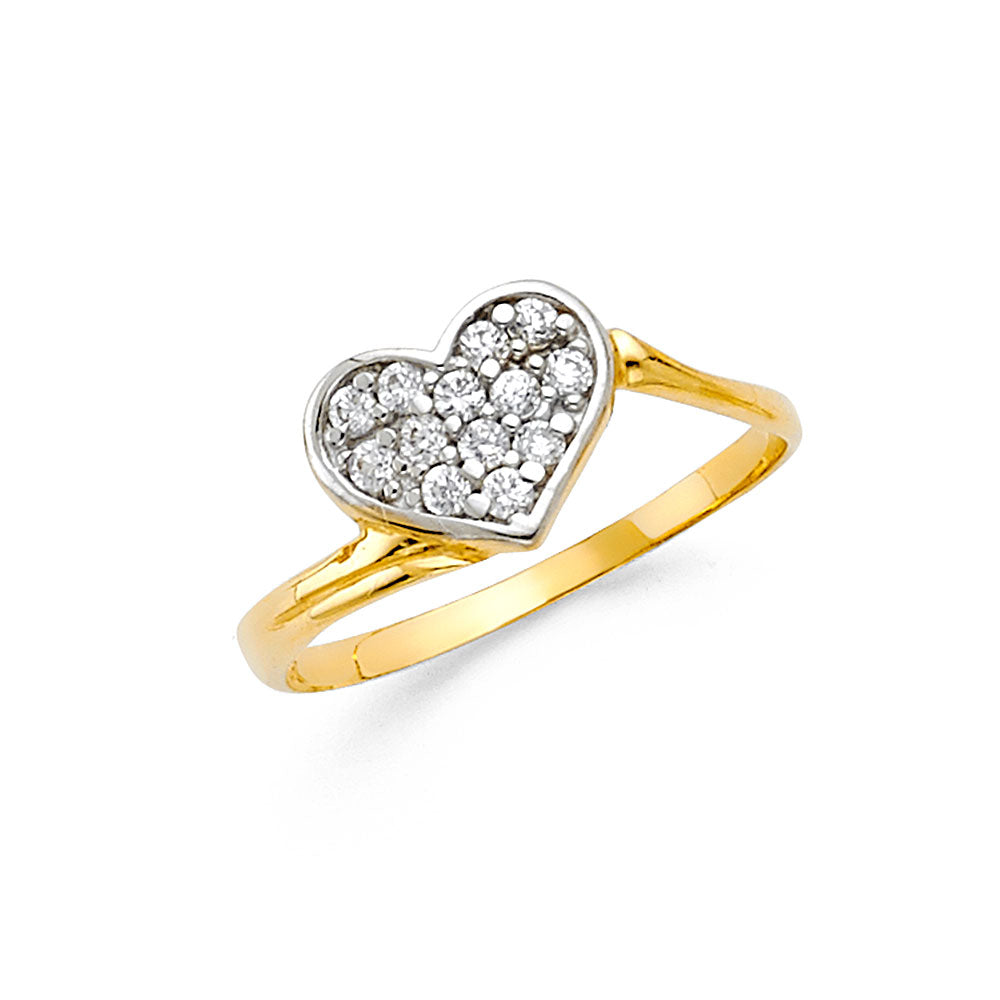 14KT REAL GOLD HEART RING