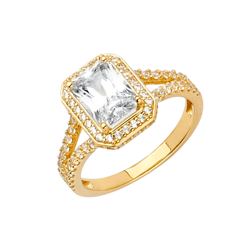 14KT REAL GOLD ENGAGEMENT RING