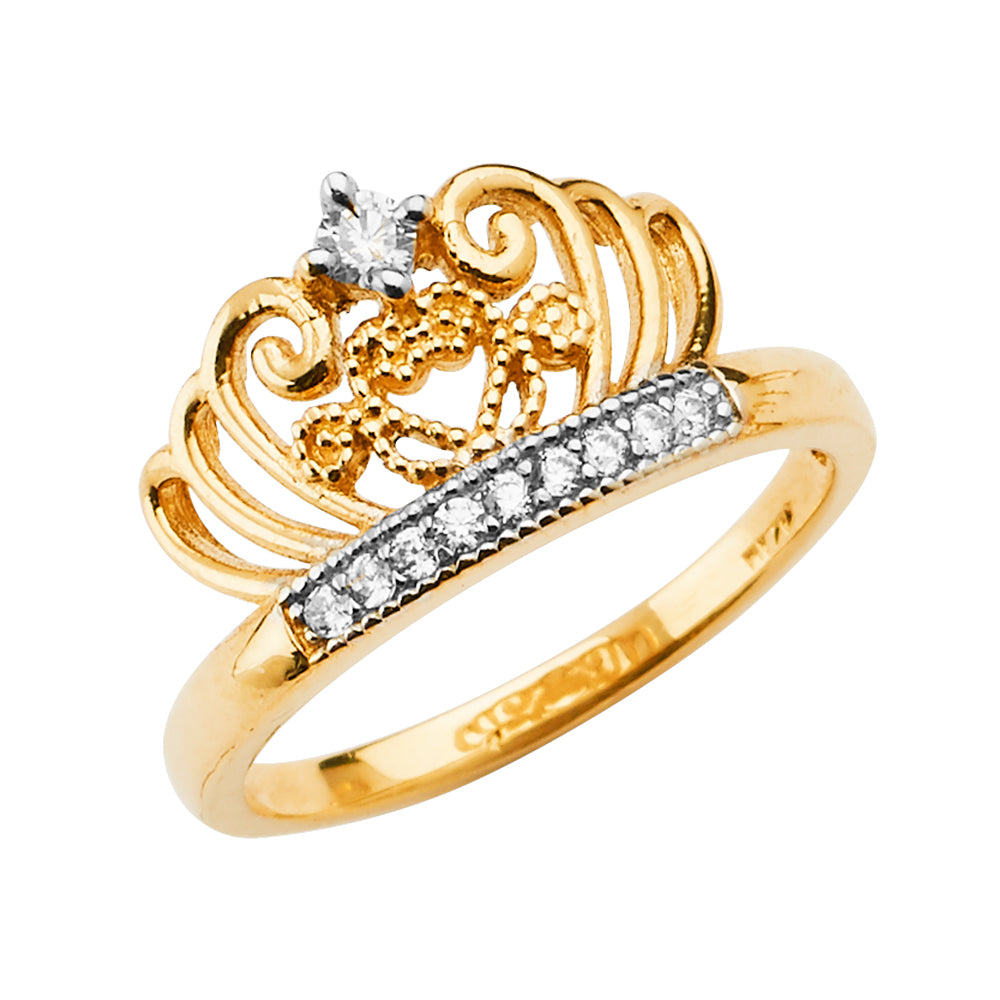 14kt REAL GOLD CROWN RING