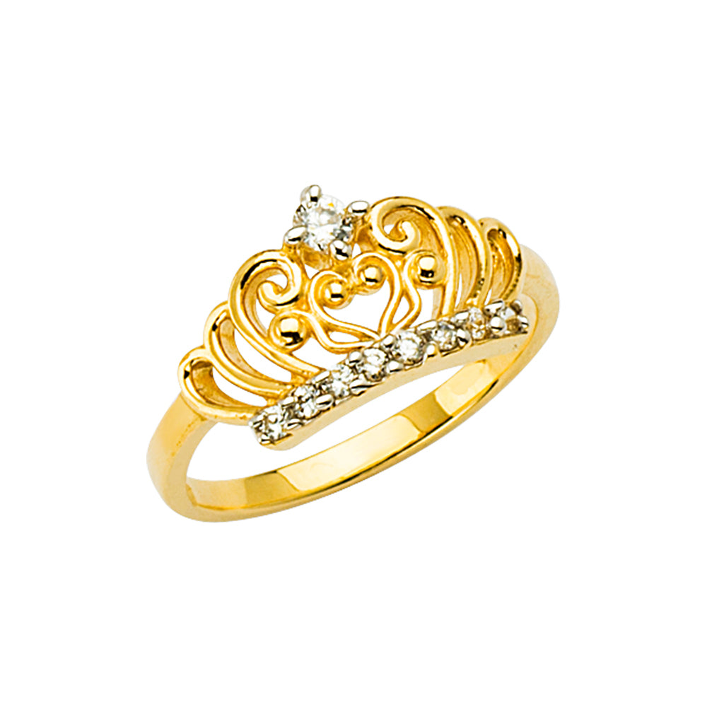 14KT REAL GOLD KIDS CROWN RING