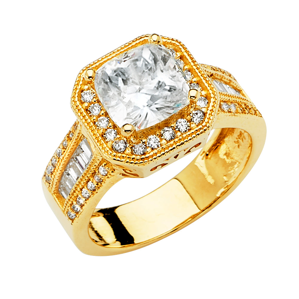 14KT REAL GOLD ENGAGEMENT RING