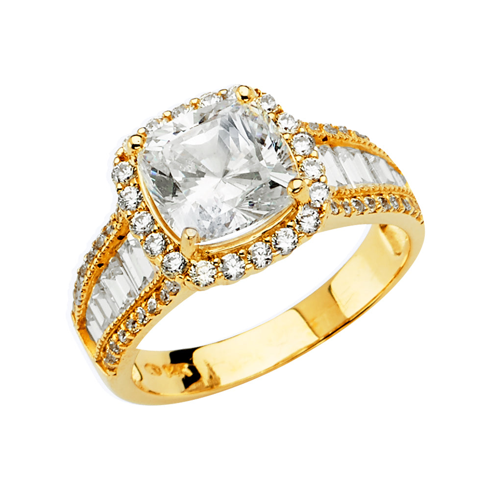 14KT REAL GOLD ENGAGEMENT RING
