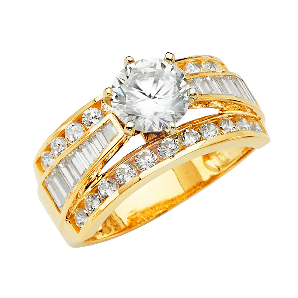 14KT REAL GOLD ENGAGEMENT RING
