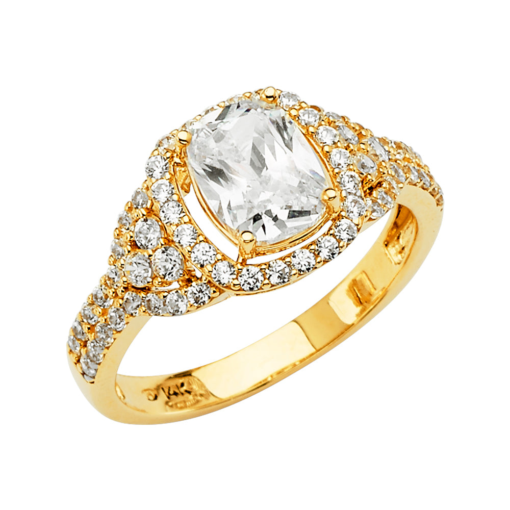 14KT REAL GOLD ENGAGEMENT RING