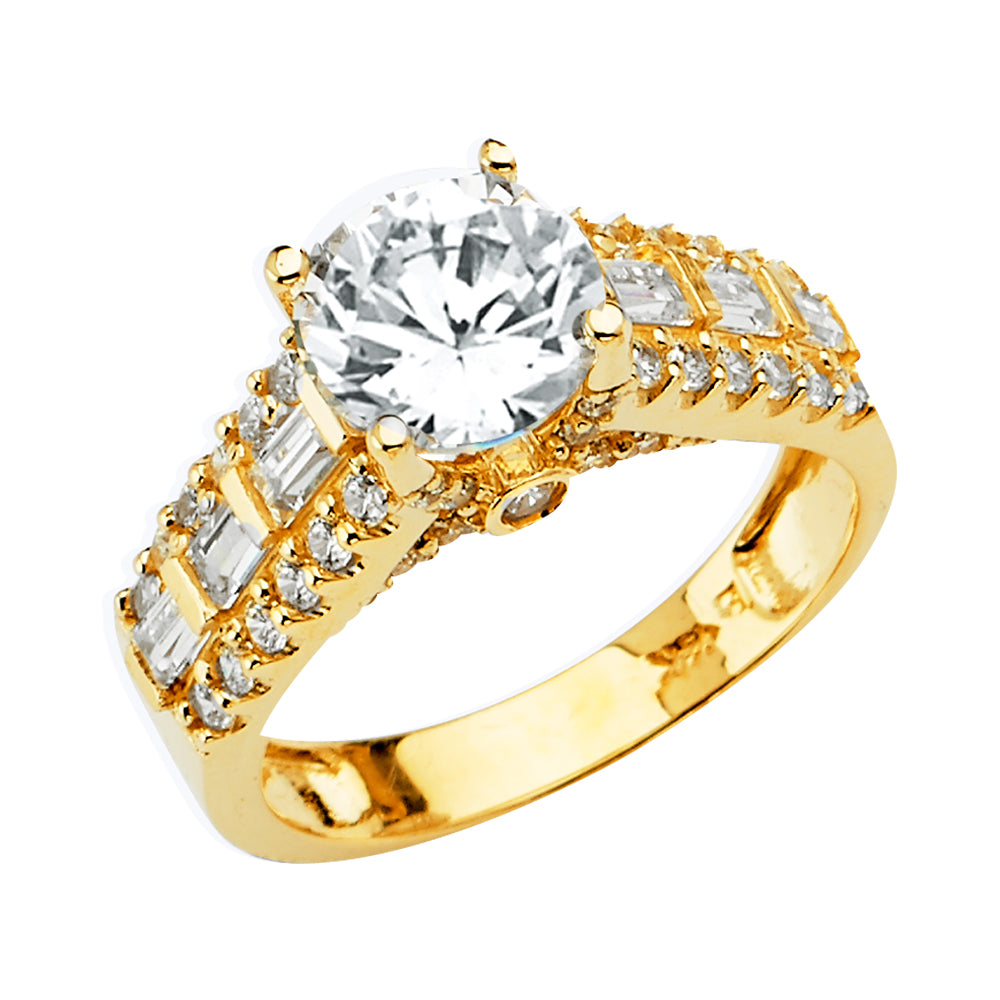 14KT REAL GOLD ENGAGEMENT RING