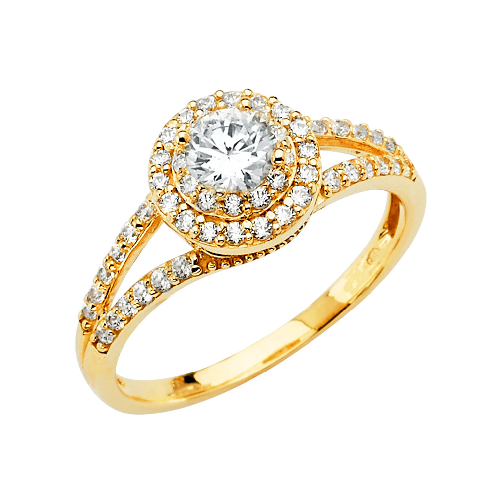 14KT REAL GOLD ENGAGEMENT RING