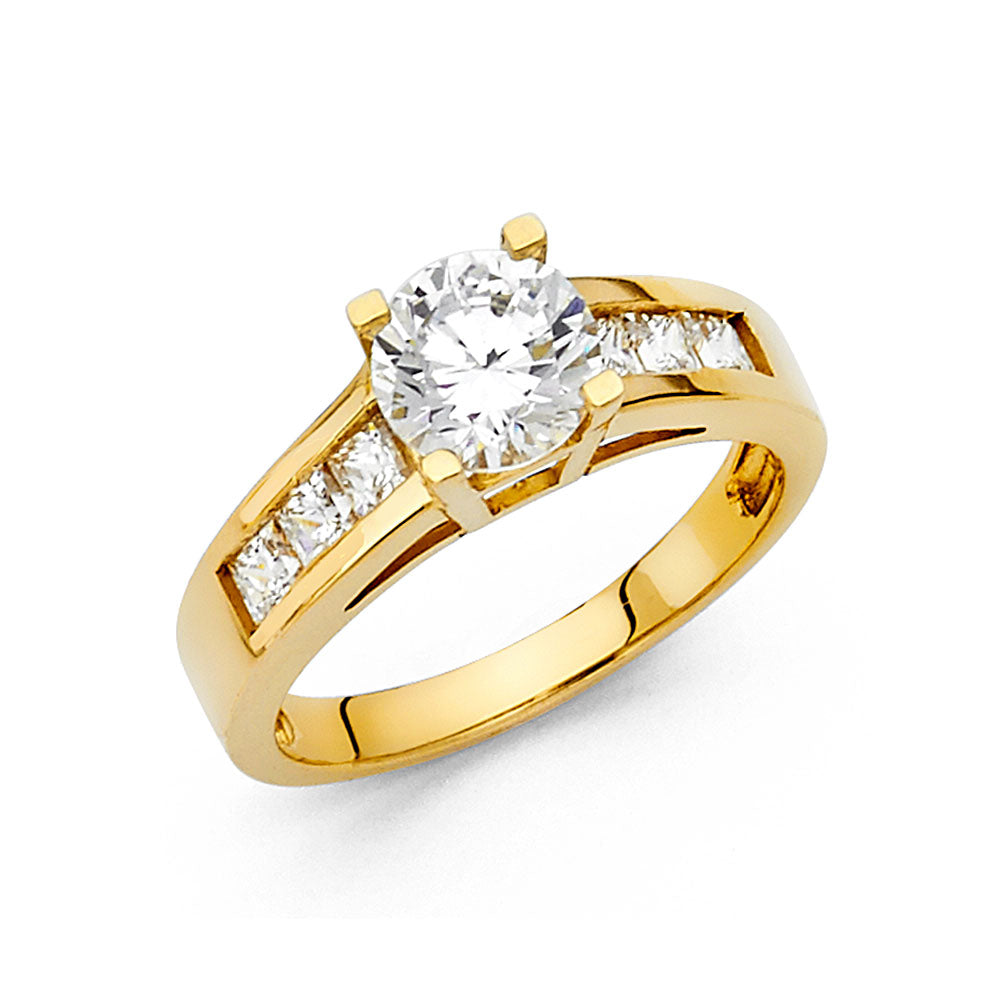 14KT REAL GOLD ENGAGEMENT RING