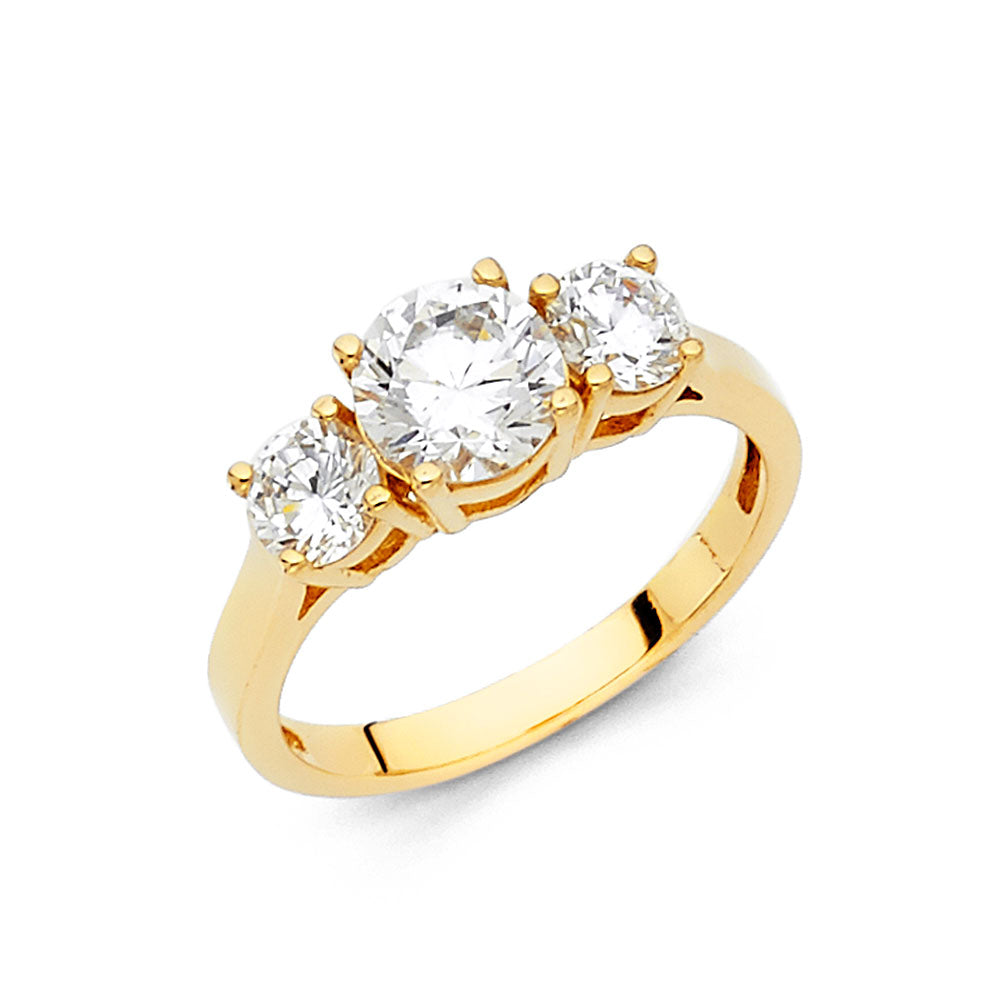 14KT REAL GOLD ENGAGEMENT RING