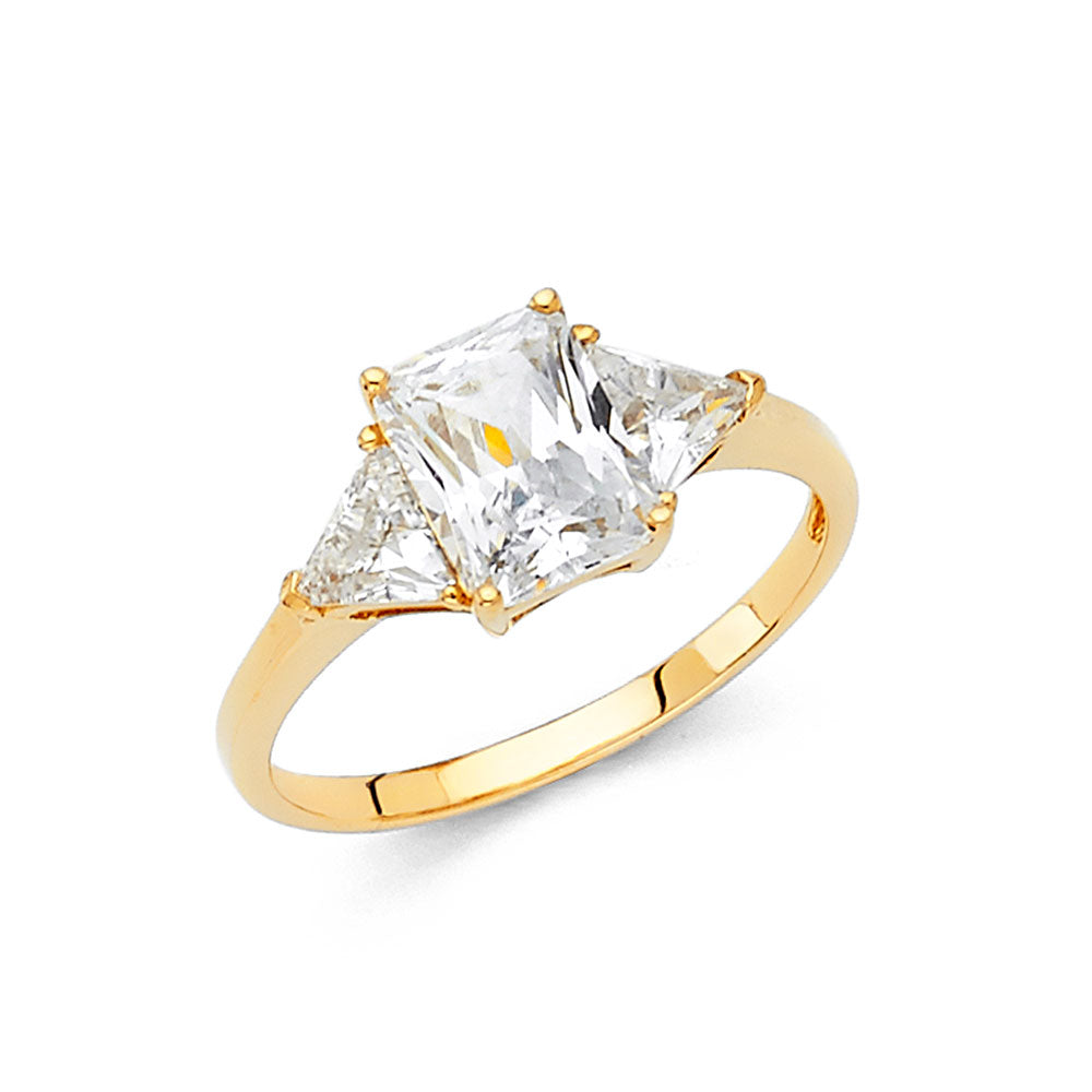 14KT REAL GOLD ENGAGEMENT RING