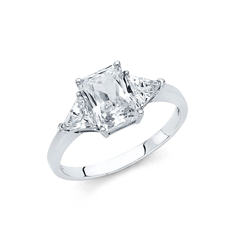 14kt REAL WHITE GOLD ENGAGEMENT RING FOR WOMEN