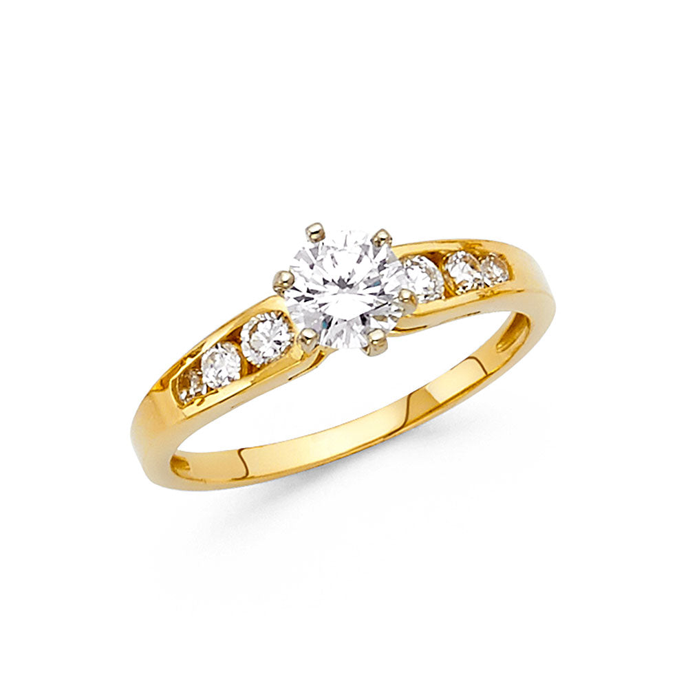 14KT REAL GOLD ENGAGEMENT RING