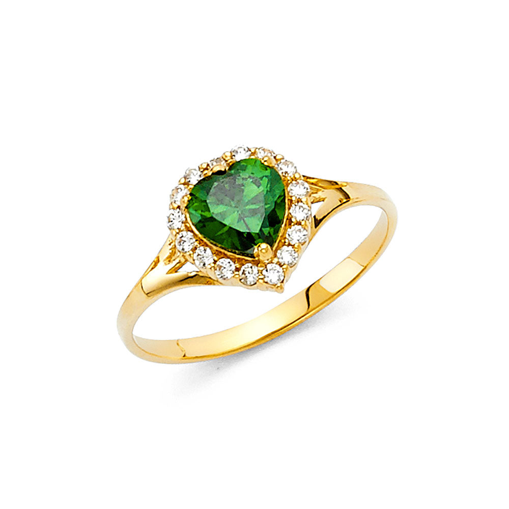 14KT REAL GOLD HEART RING