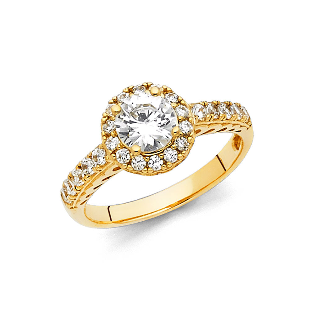 14KT REAL GOLD ENGAGEMENT RING