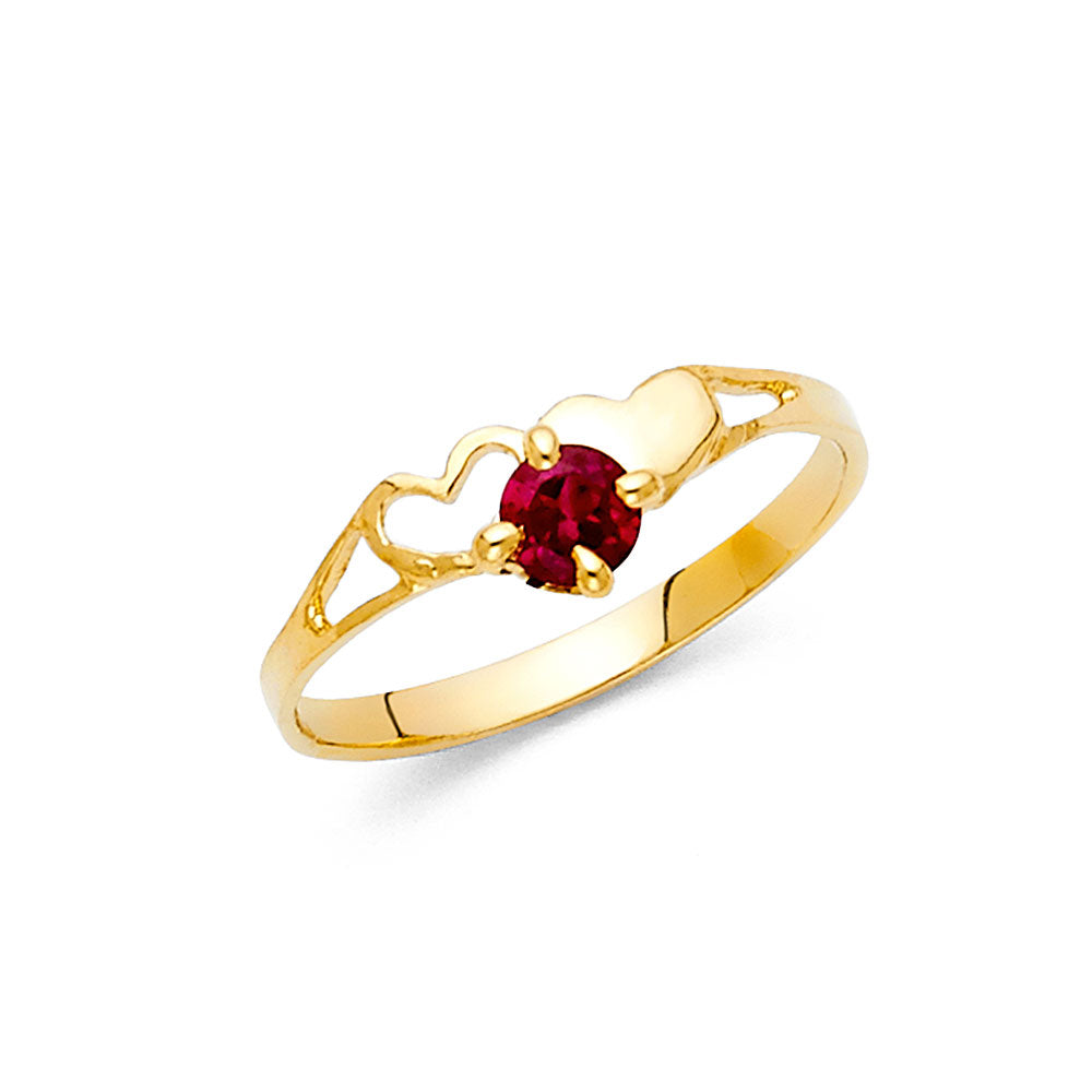 14KT REAL GOLD HEART RING FOR WOMEN