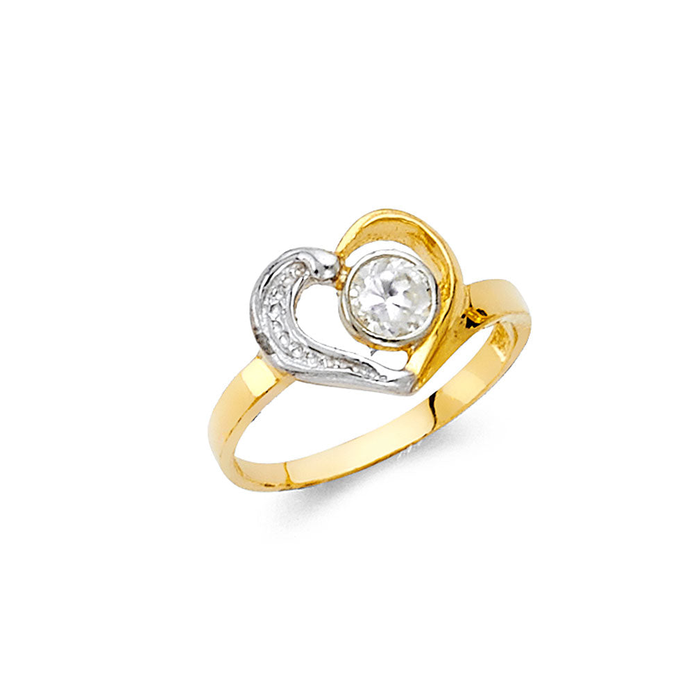 14KT REAL GOLD HEART RING