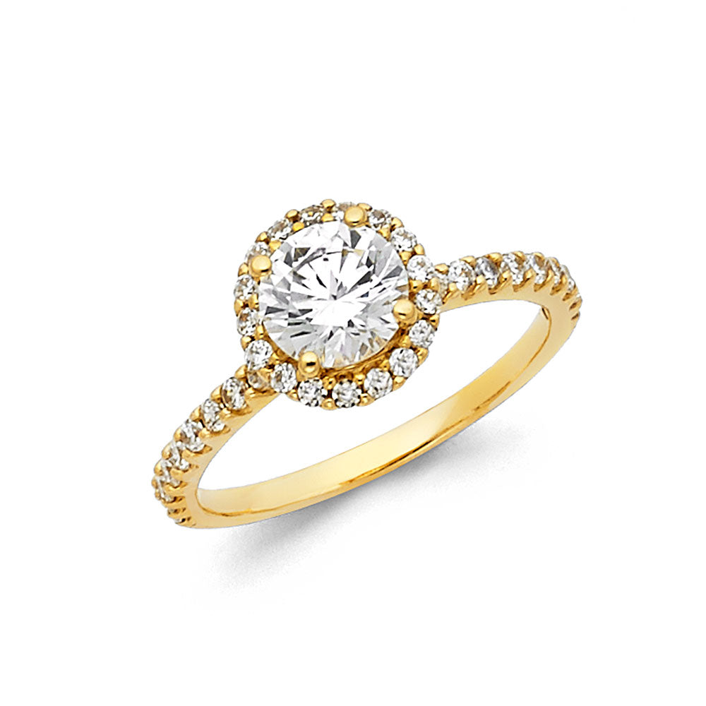 14KT REAL GOLD ENGAGEMENT RING