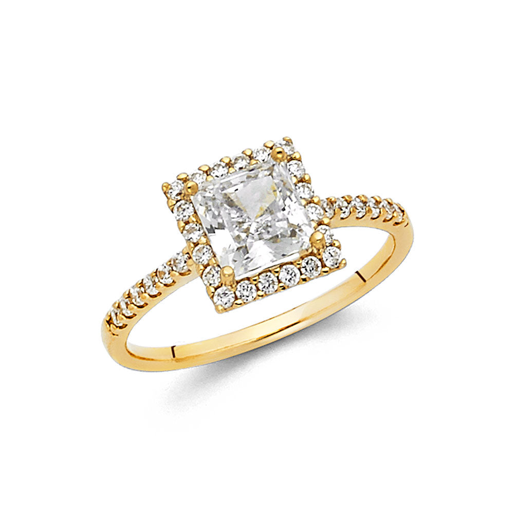 14KT REAL GOLD ENGAGEMENT RING