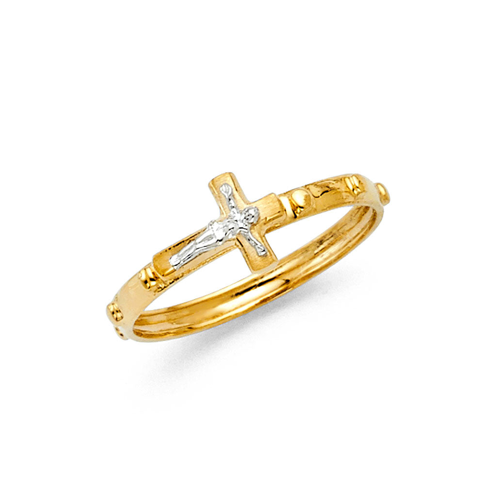 14KT REAL GOLD ROSARY ETERNITY BAND