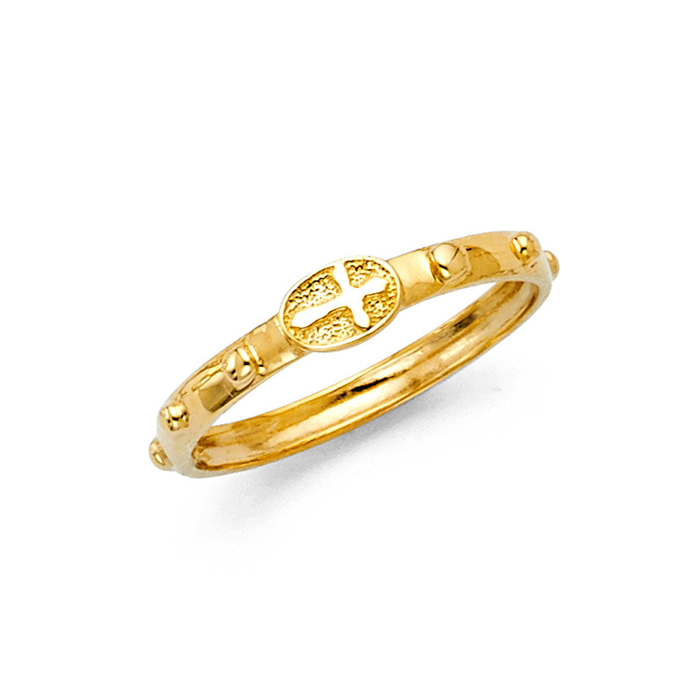 14KT REAL GOLD ROSARY ETERNITY BAND
