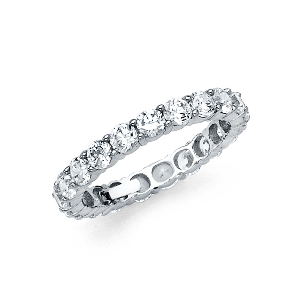 14kt Real White Gold Eternity Band