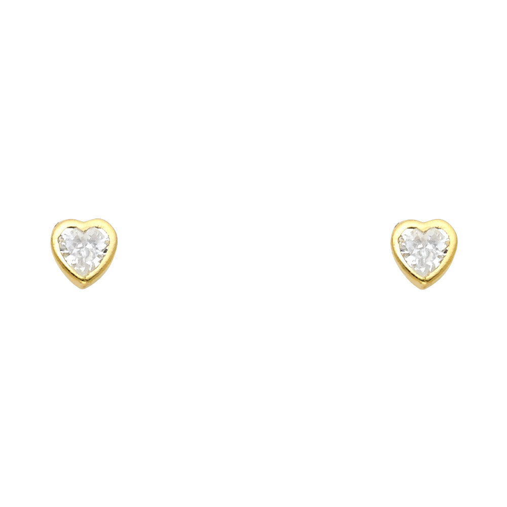 14KT REAL GOLD STUD EARRINGS FOR KIDS