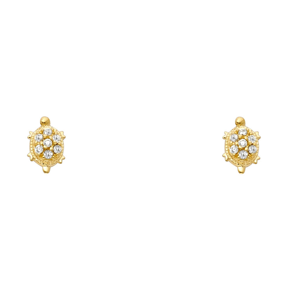 14KT REAL GOLD STUD EARRINGS FOR KIDS