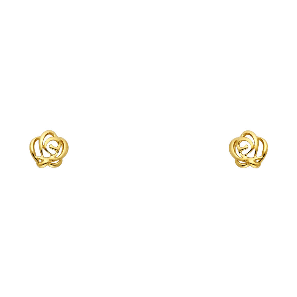 14KT REAL GOLD STUD EARRINGS FOR KIDS