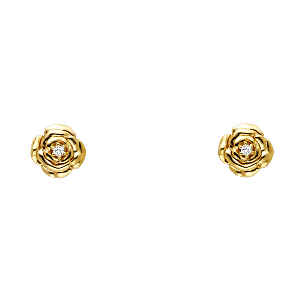 14KT REAL GOLD STUD EARRINGS FOR KIDS