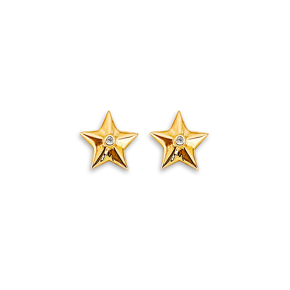14KT REAL GOLD STUD EARRINGS FOR KIDS