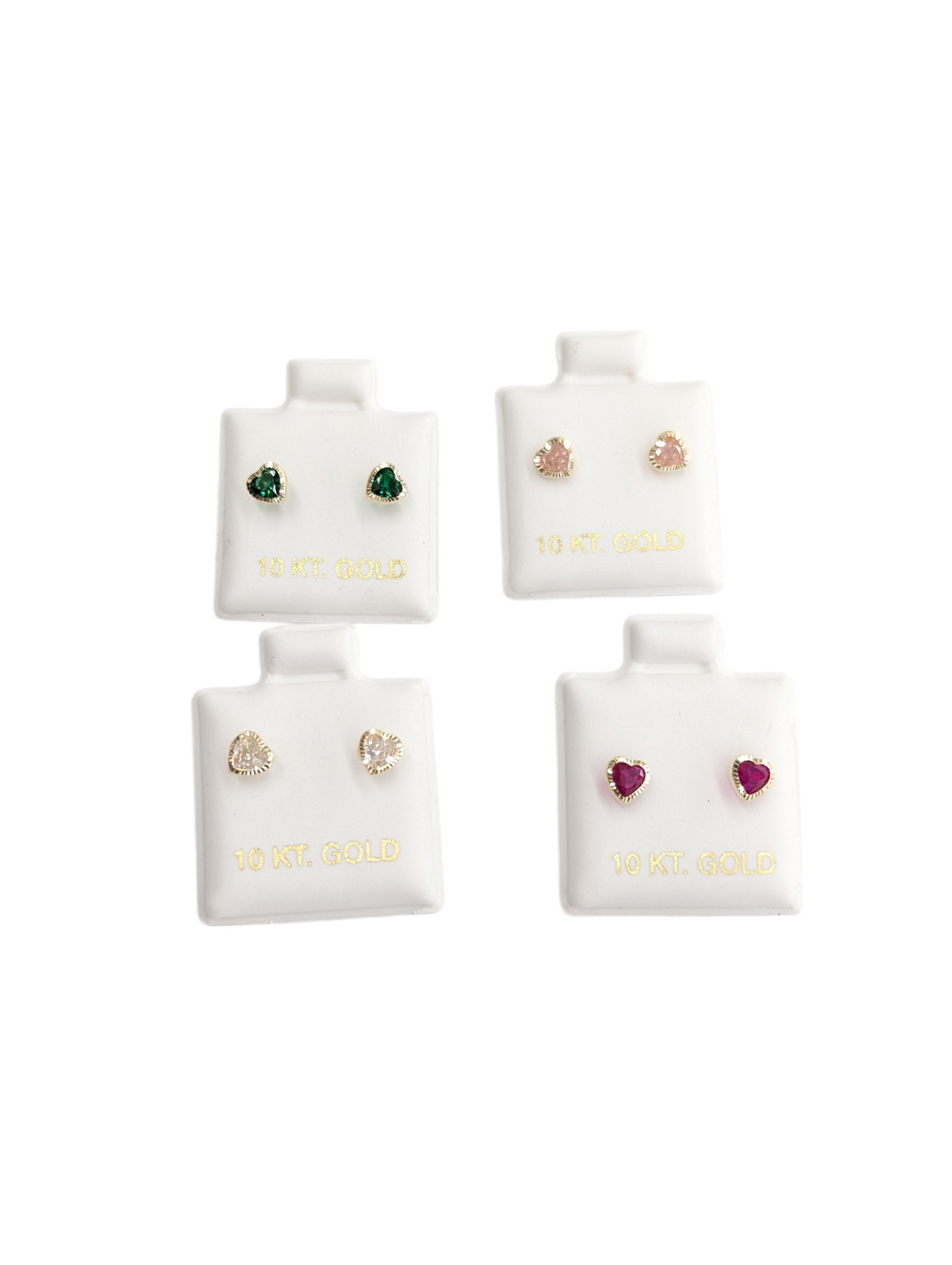 10kt Real Gold Heart Stud Earring