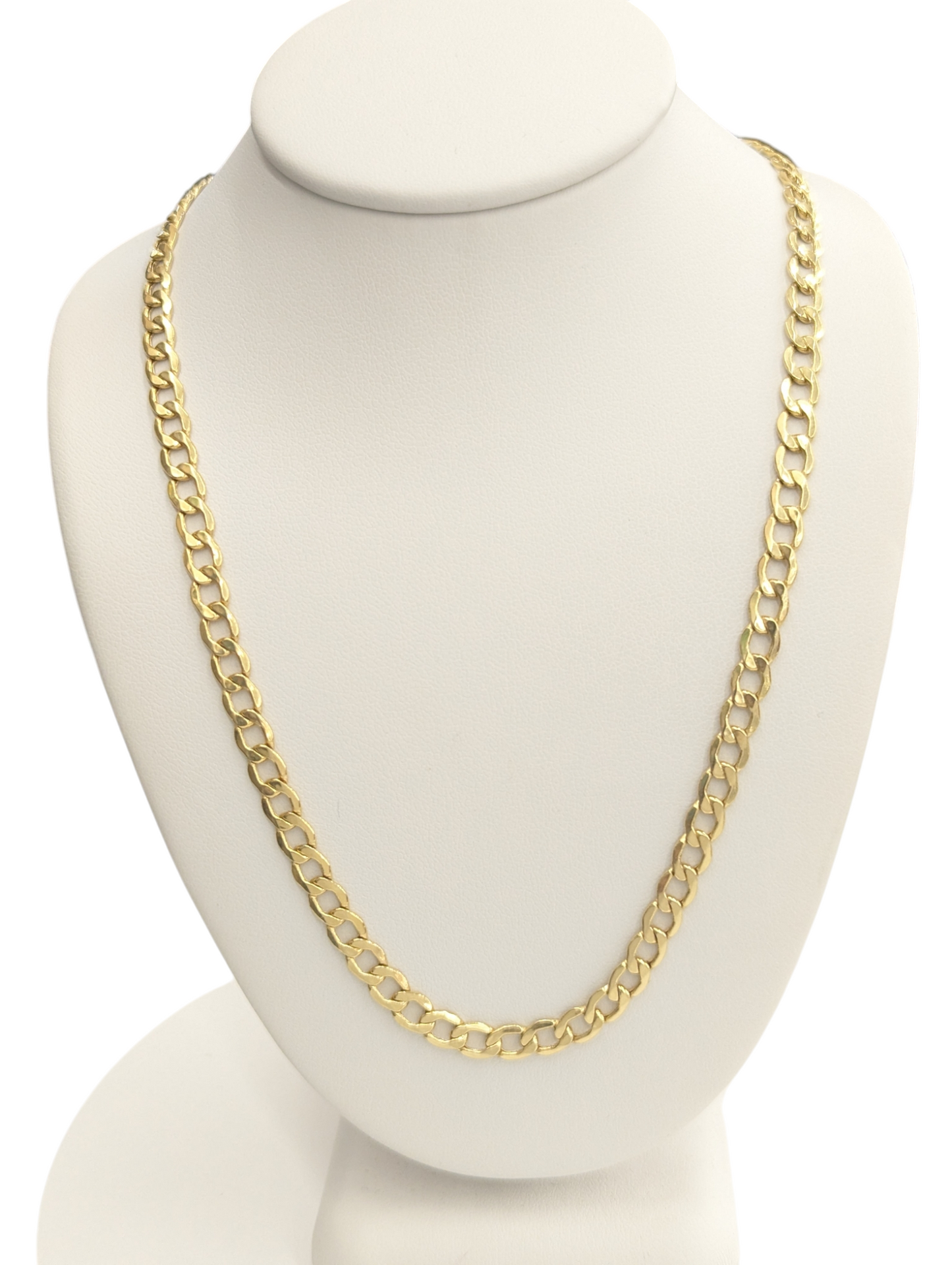 10KT REAL GOLD CUBAN CURB CHAIN 4.5 MM