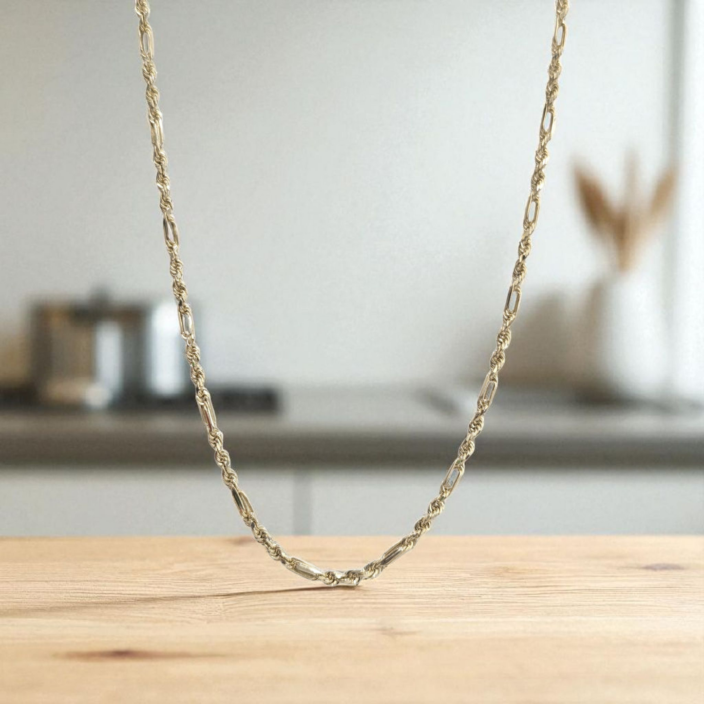 10KT REAL GOLD MILANO CHAIN