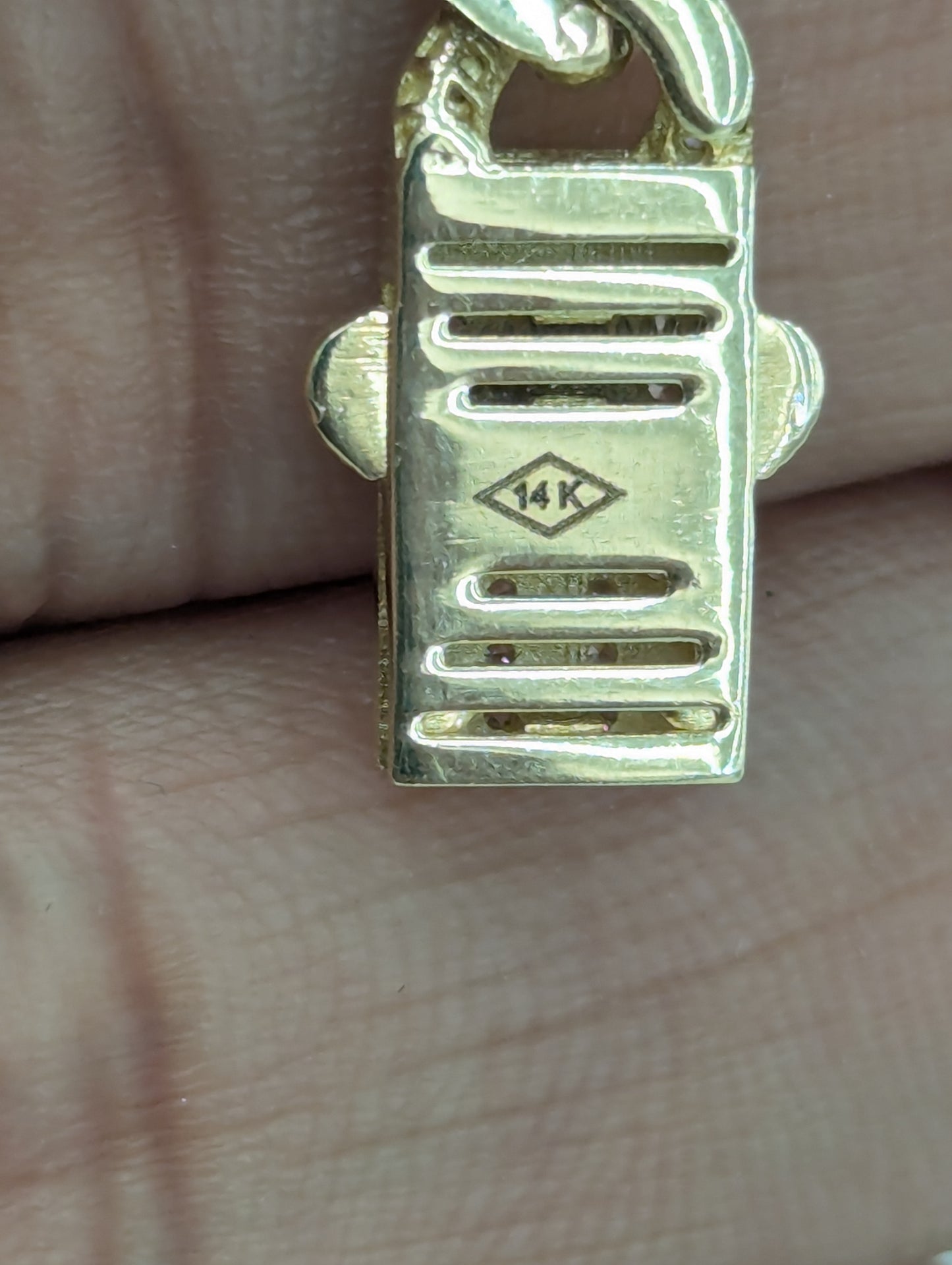 14KT REAL GOLD MIAMI CUBAN STYLE BRACELET