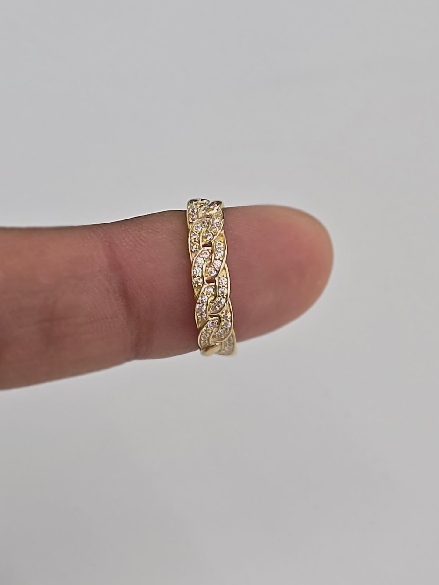 10kt REAL GOLD CUBAN LINK RING FOR MEN AND WOMEN