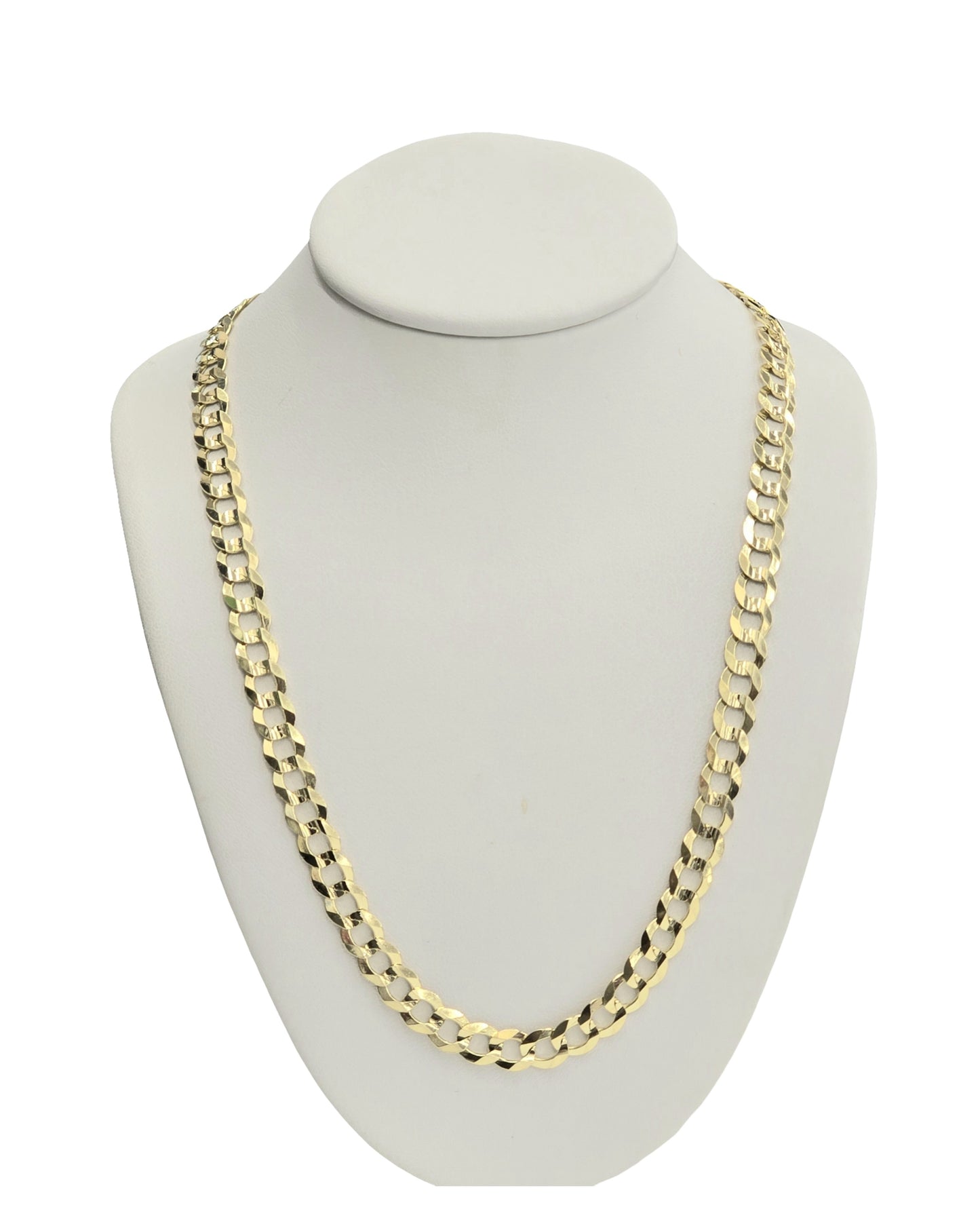14KT REAL GOLD SOLID CUBAN CURN CHAIN 5.8 MM
