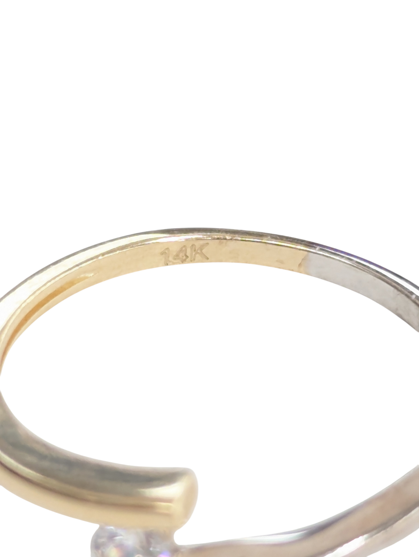 14KT REAL GOLD TWO TONE RING