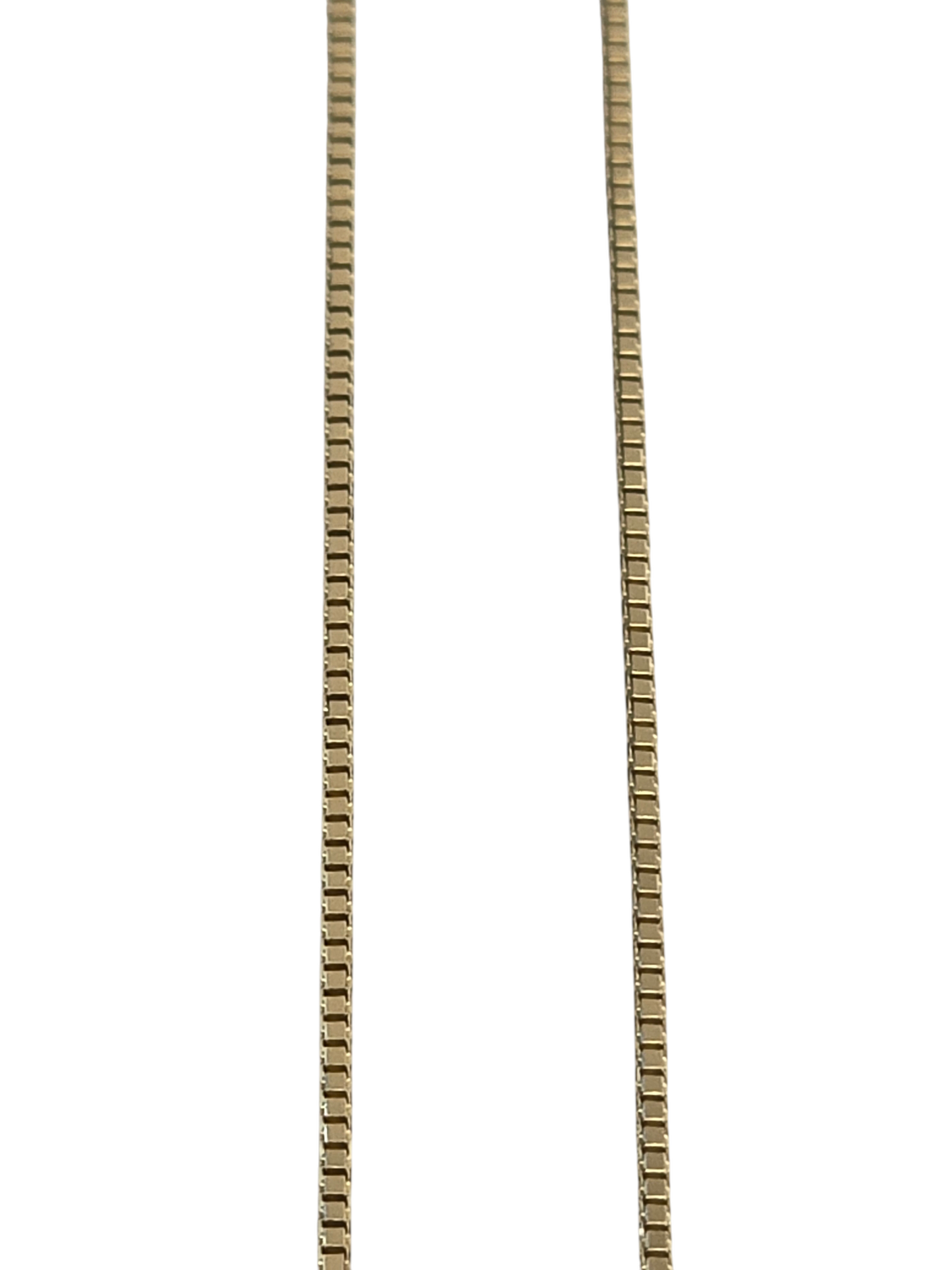 10KT SOLID GOLD BOX CHAIN 0.8 mm