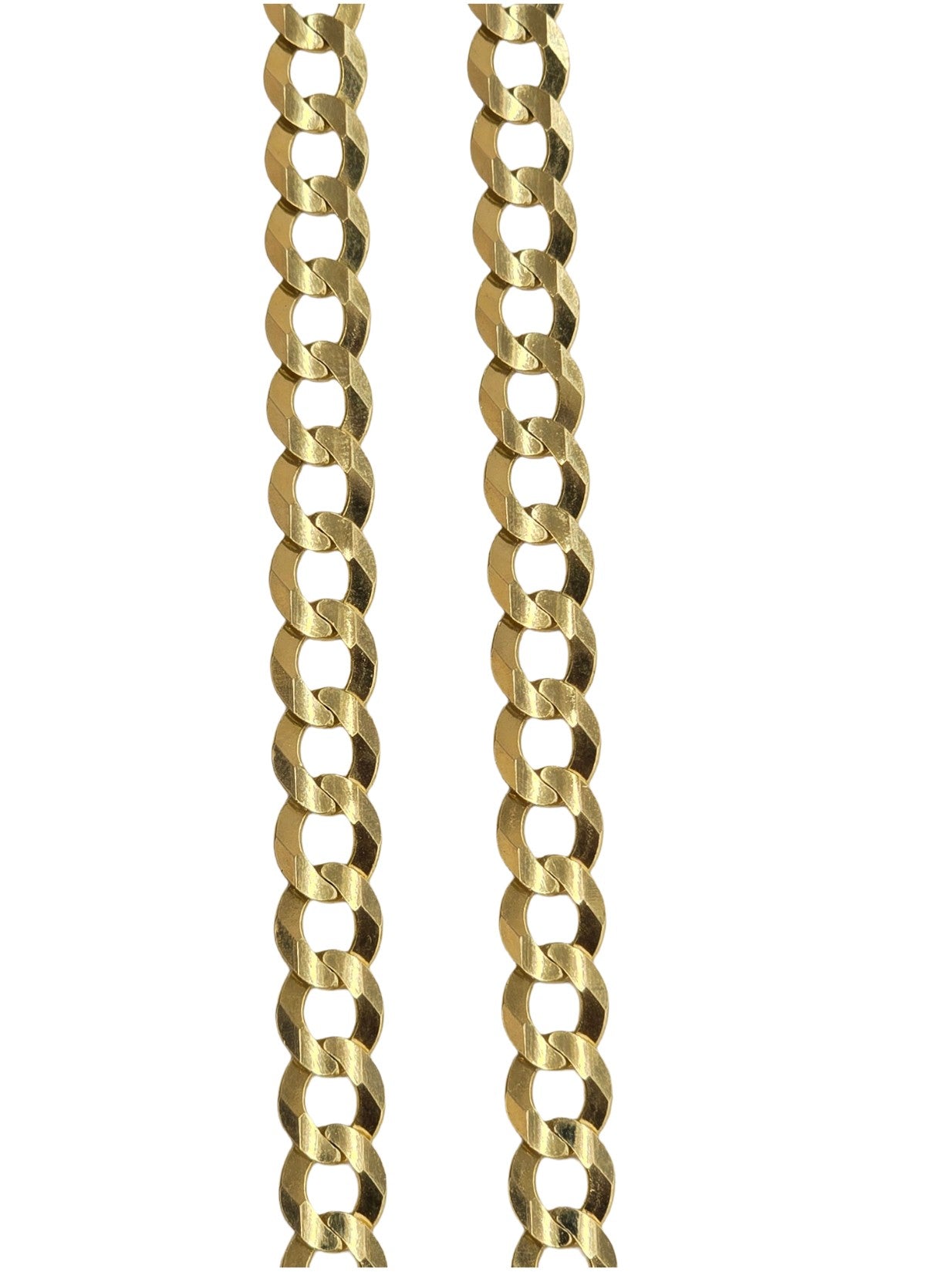 14KT REAL GOLD SOLID CUBAN CURB CHAIN 7 MM