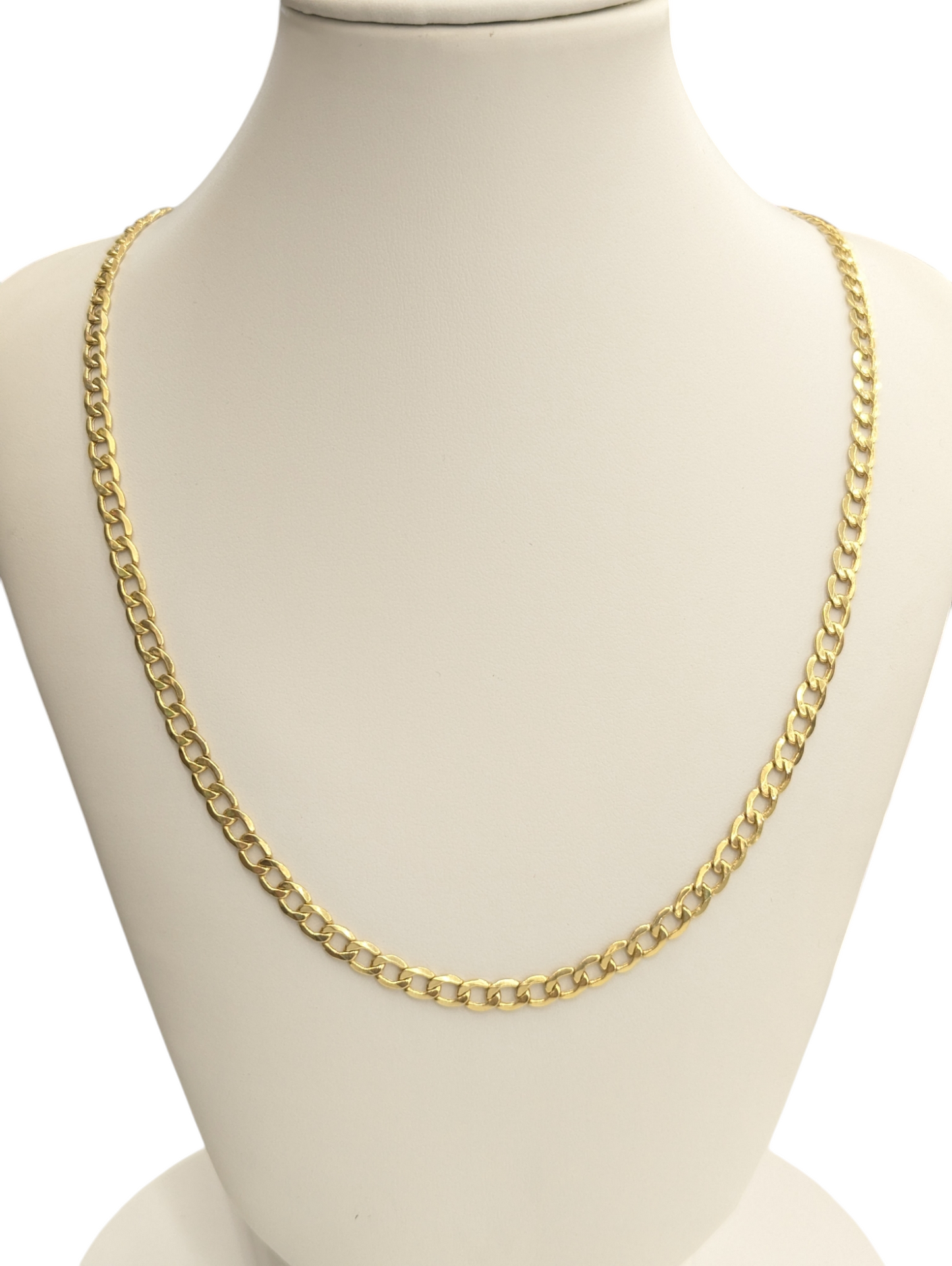 10KT REAL GOLD CUBAN CURB CHAIN 4.5 MM