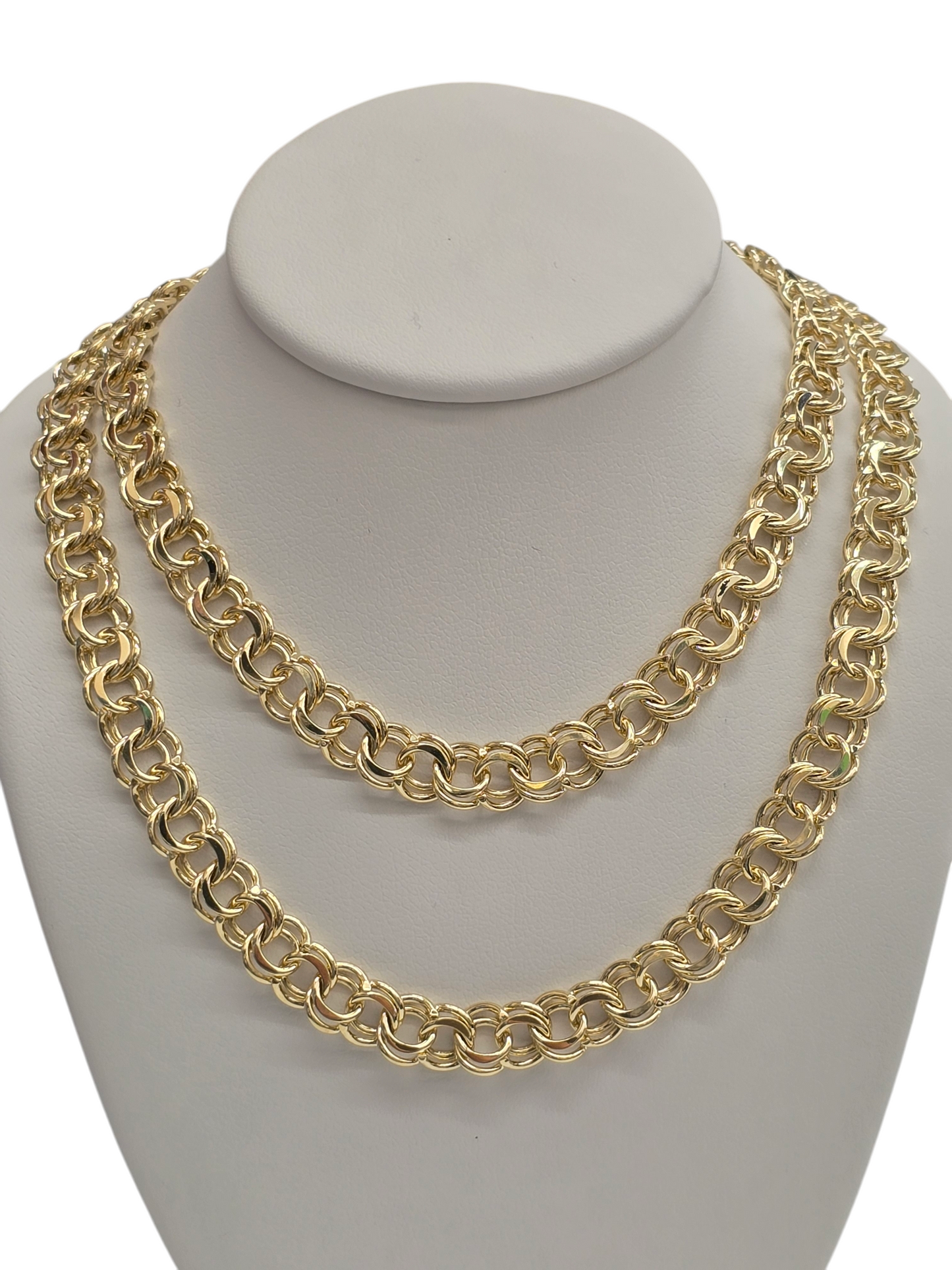 10KT REAL GOLD SOLID CHINO LINK CHAIN