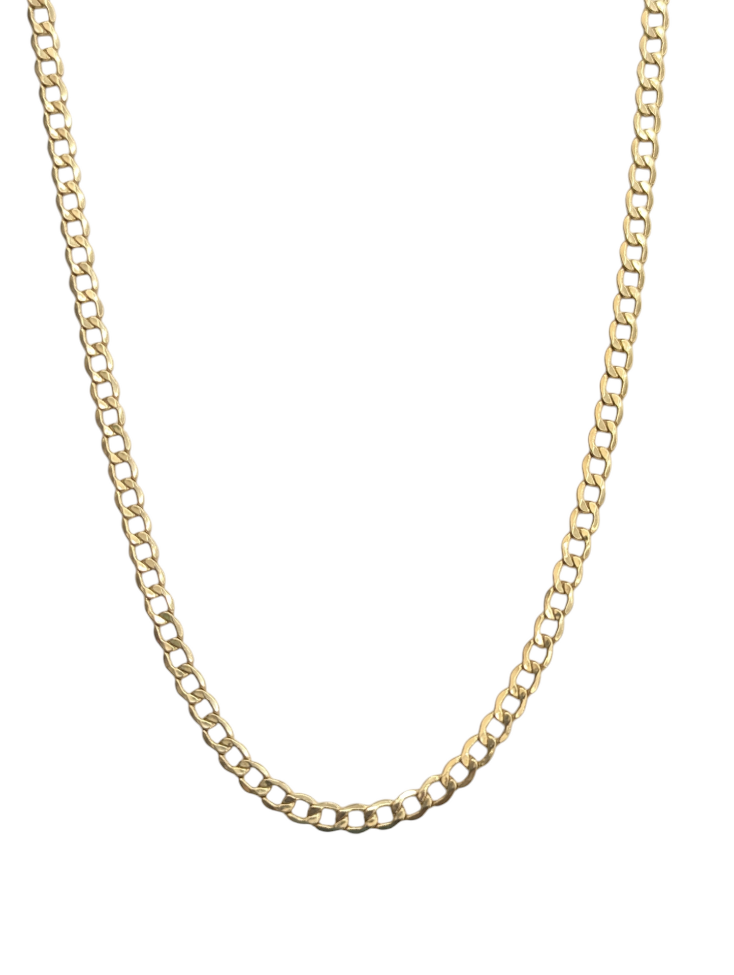 10KT REAL GOLD CUBAN CURB CHAIN 4.5 MM