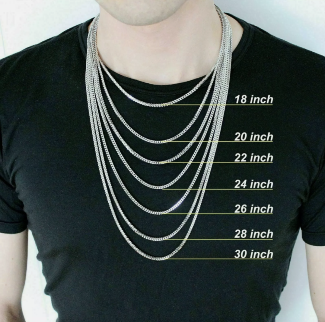 14kt REAL GOLD SOLID CUBAN CURB DIAMOND CUT CHAIN 4.7mm