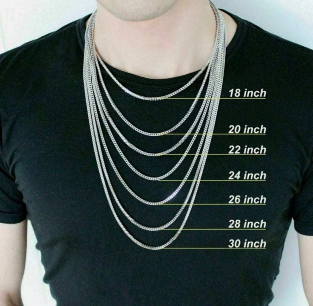 10KT REAL GOLD MILANO CHAIN 3 MM 18 INCHES