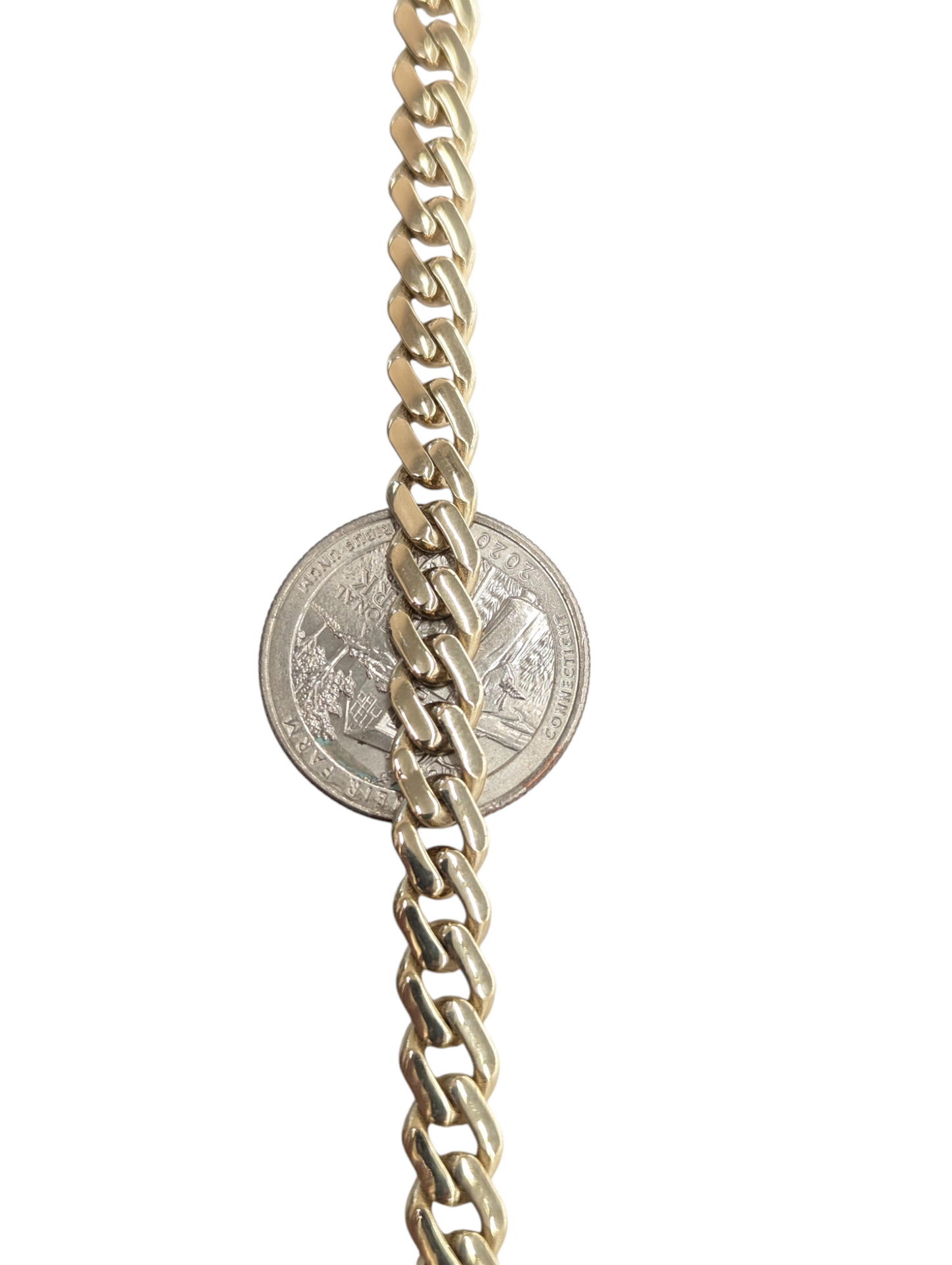 14KT REAL GOLD MIAMI CUBAN STYLE BRACELET