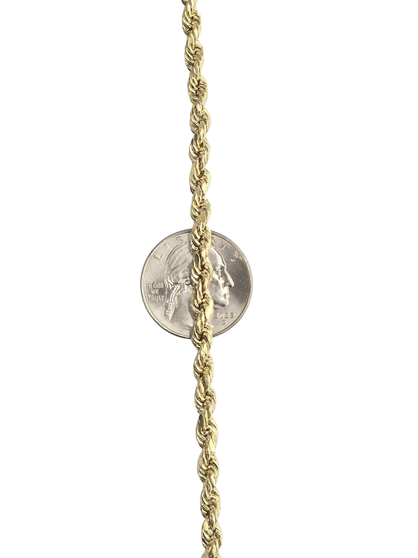 14KT REAL GOLD ROPE CHAIN 5MM