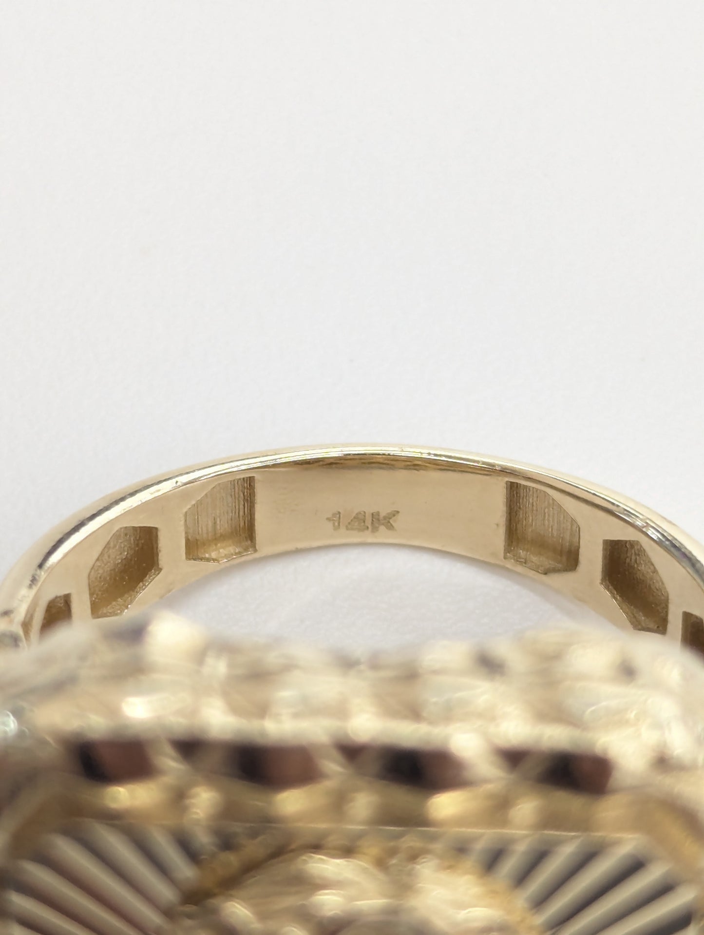 14KT REAL GOLD JESUS FACE RING FOR MEN