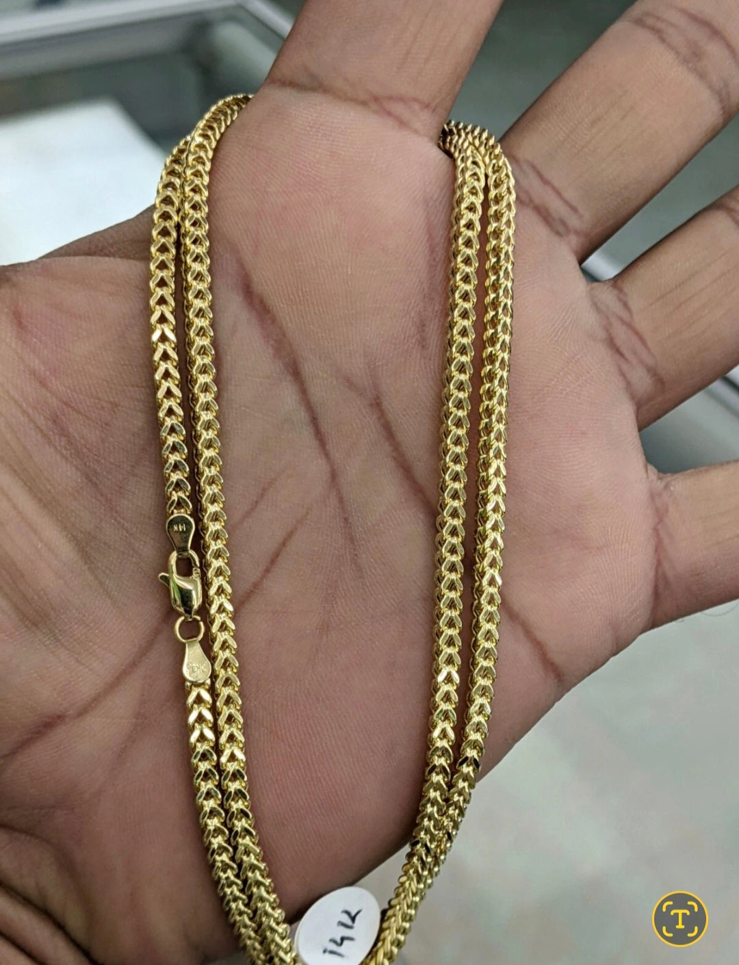 14KT REAL GOLD FRANCO CHAIN 3MM
