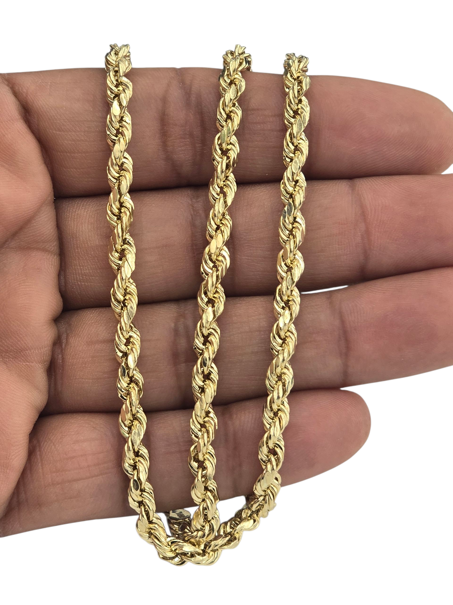 14KT REAL GOLD ROPE CHAIN 5MM