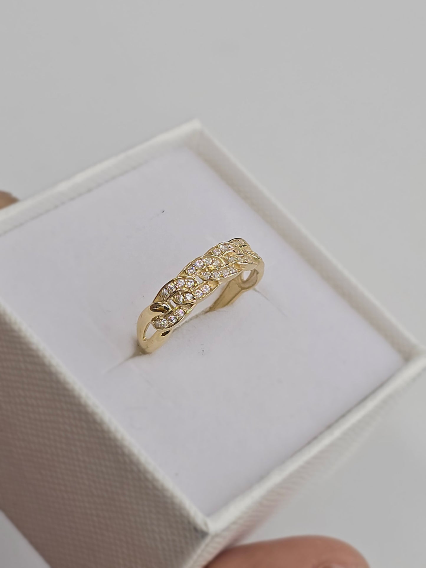 10kt REAL GOLD CUBAN LINK RING FOR MEN AND WOMEN