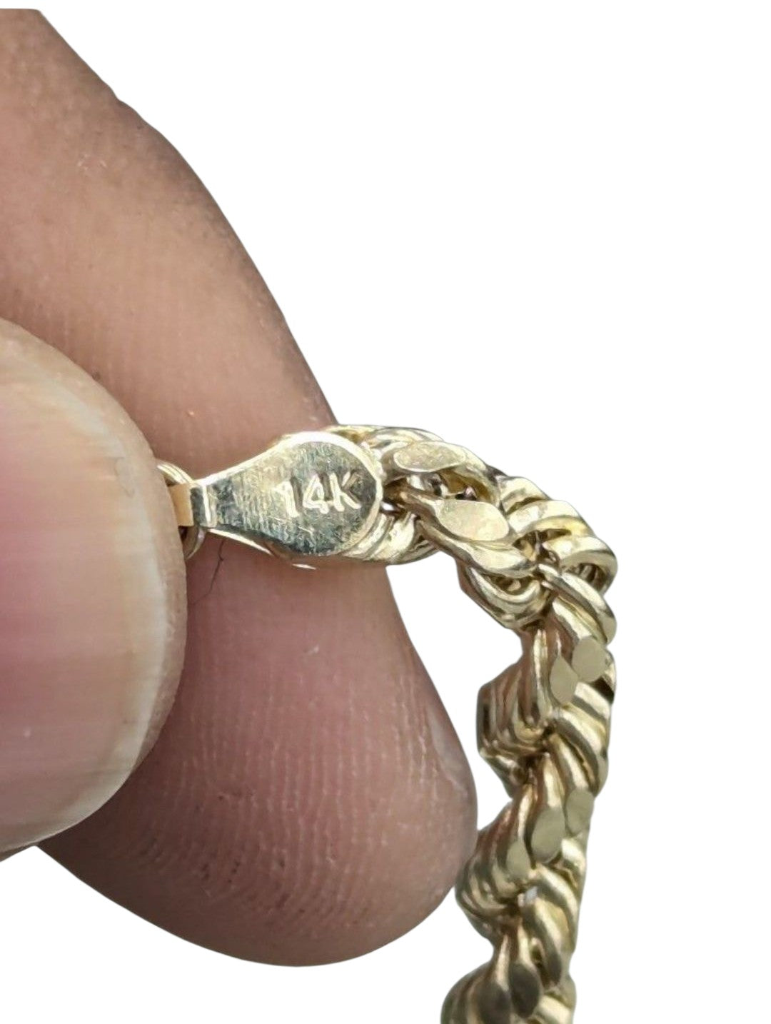 14KT REAL GOLD ROPE CHAIN 5MM